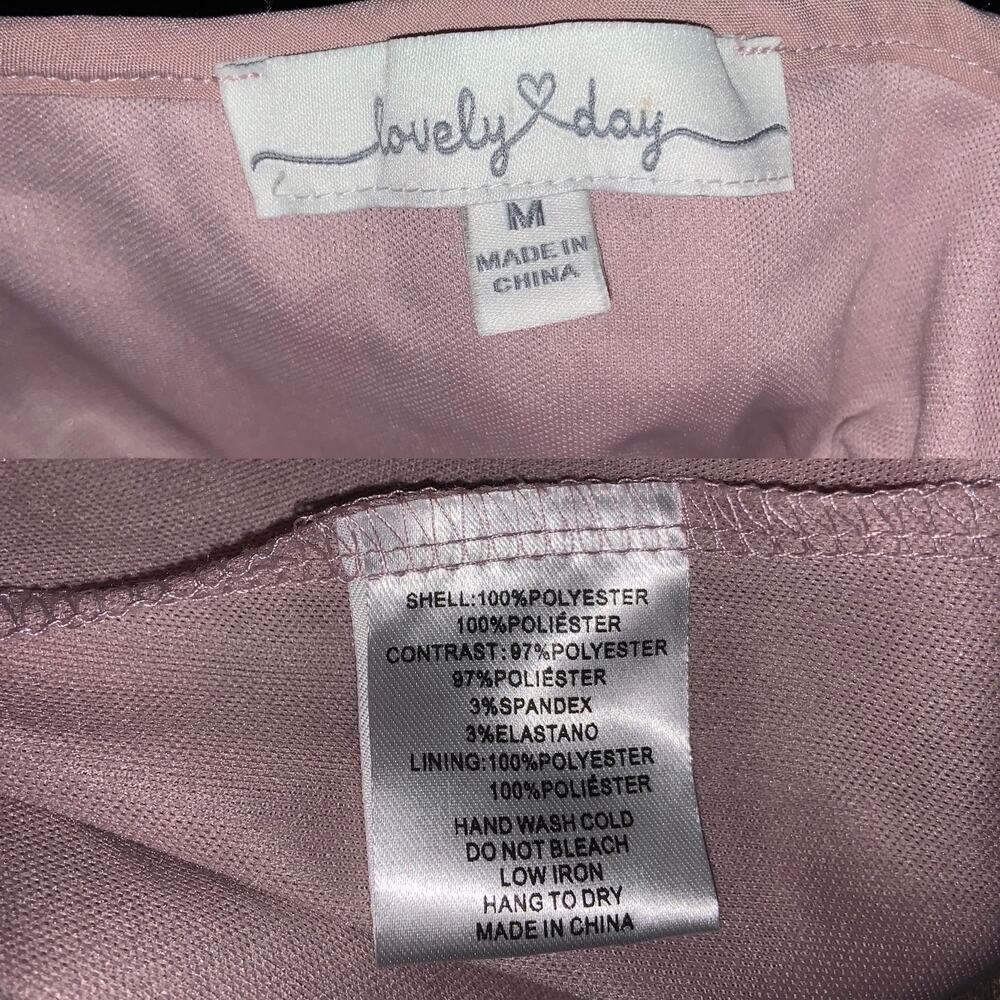 Lovely Day Pink High Neck Layered Mini Dress MSRP:$121 SZ Medium - Picture 10 of 11
